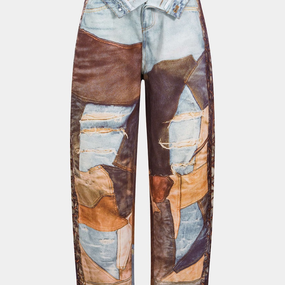 Patchwork Boyfriend Jeans